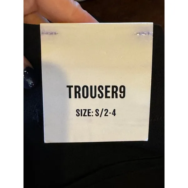 Trouser9 Pants Women Small Black Pleated‎ Baggy Tapered Leg Trousers Career NWT - Image 9