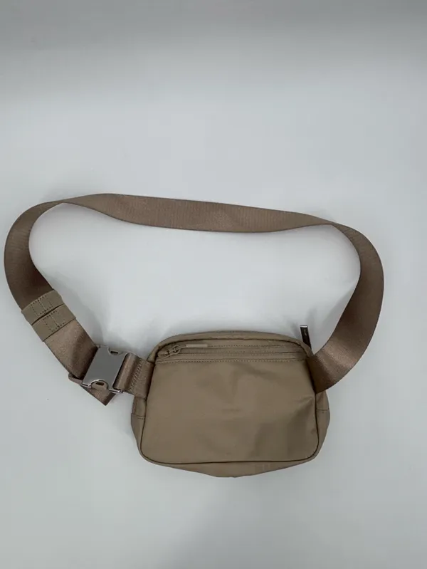 lululemon athletica Tan Belt Bag with White Logo - Image 4