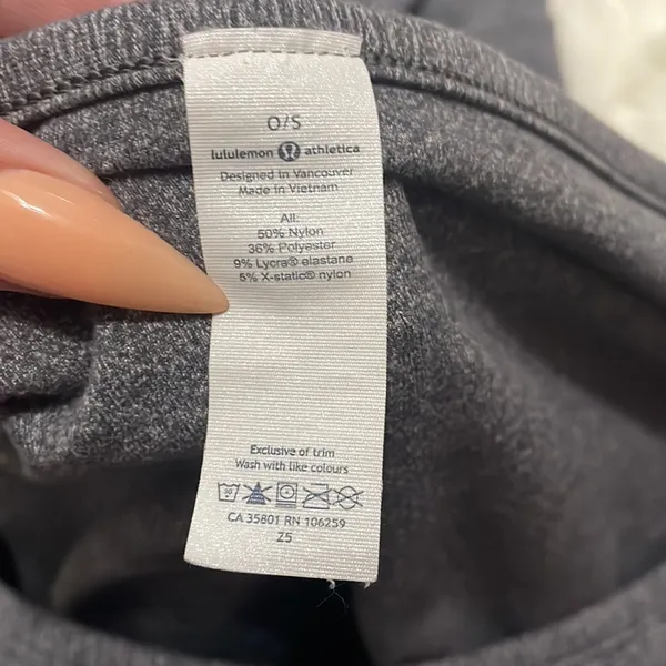 Lululemon Heathered Gray Oversized Sage Scarf Rulu Loungewear Athleisure Cozy - Image 5