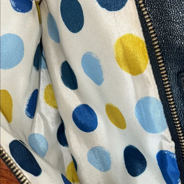 Kate Spade Black Shoulder Bag polka dot interior - Image 3