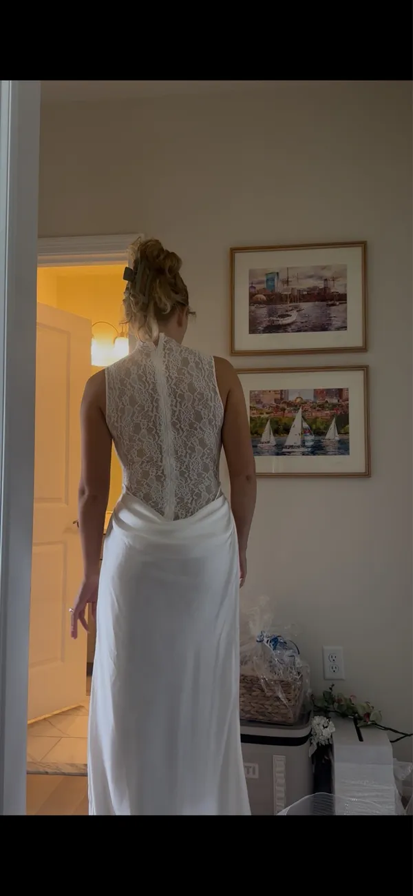 White Lace Maxi Dress - Image 6