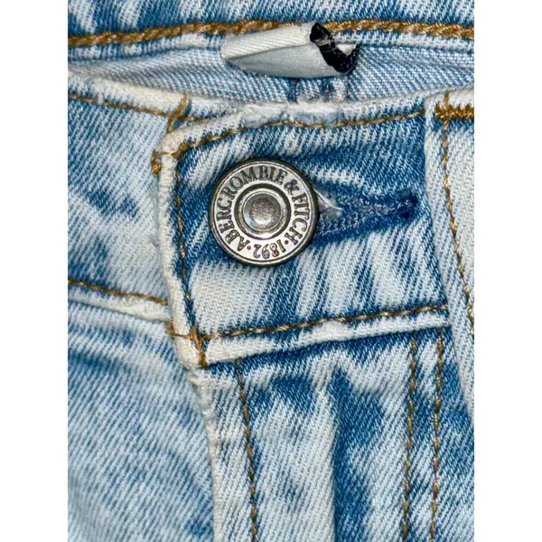 Abercrombie & Fitch Curve Love Ankle Straight Ultra High Rise Blue Jeans Sz 25 0 - Image 5