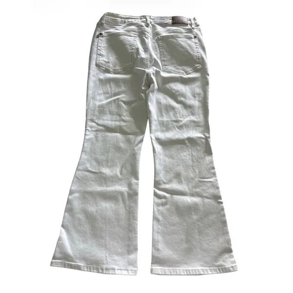Judy Blue NWT High Waist Kick Flare Denim Jeans L 15/32 White Bootcut Stretch - Image 9