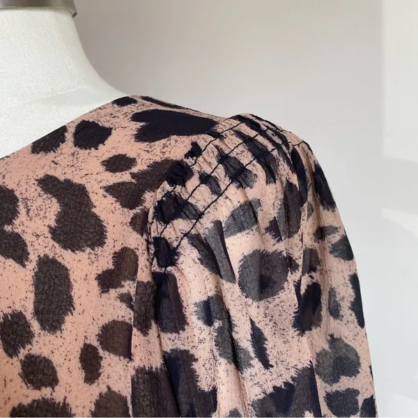 Whistles Flounce Dress Brushed Cheetah‎ Flippy Dress Career Wear - Image 10