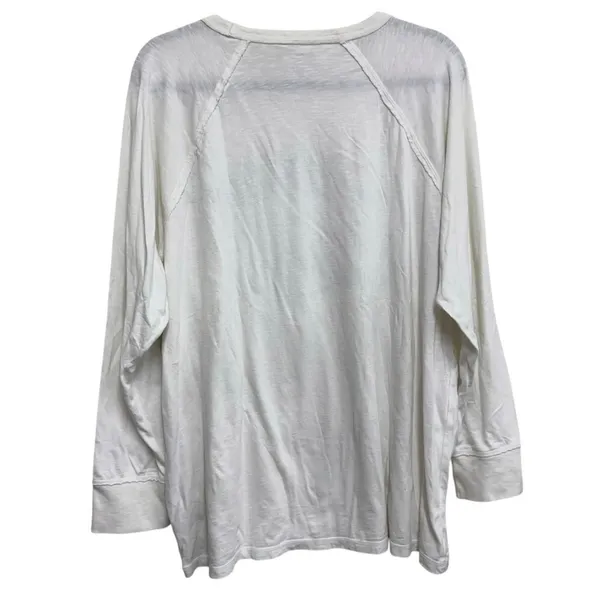 Aerie‎ Warm Wishes Graphic Long Sleeve Tee L White Mountain Graphic Lounge Top - Image 3