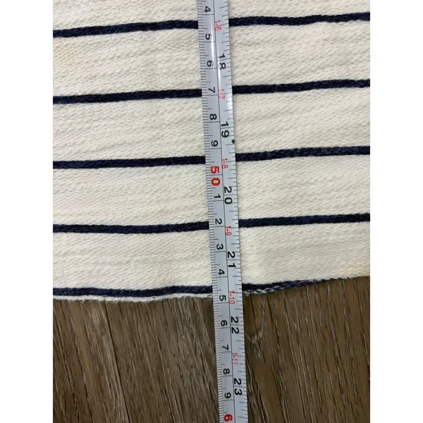 Anthropologie Postmark Striped Ruffle Sleeve Top Womens Medium - Image 4