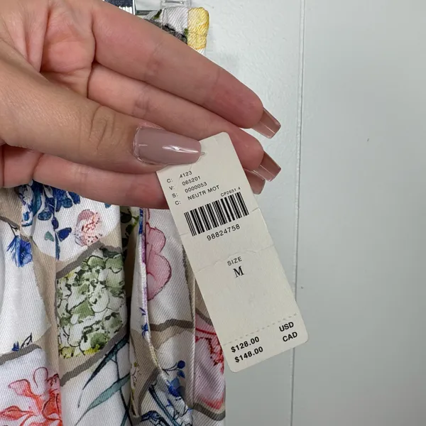 Anthropologie Broken Ceramic Piece Print High Waisted Wide Leg Pants Medium NWT - Image 4