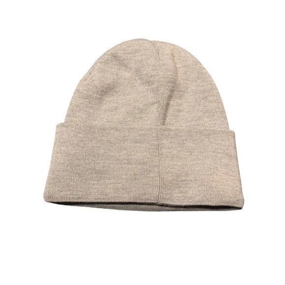 Lululemon Warm Revelation Beanie Hat Grey Neon Yellow Logo Merino‎ Wool Winter - Image 4