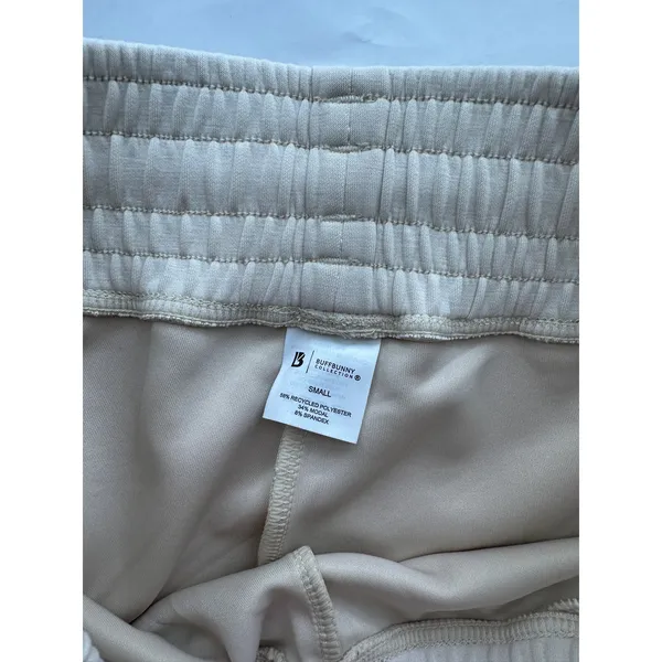 BuffBunny Cream Drawstring Luxe Joggers Size Small - Image 4