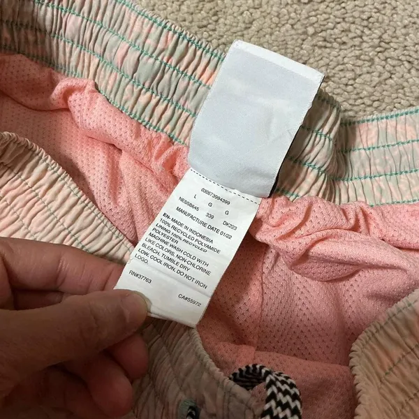 Nike Womens‎ Pink Paisley Pattern Swim Trunks Shorts Size L - Image 4