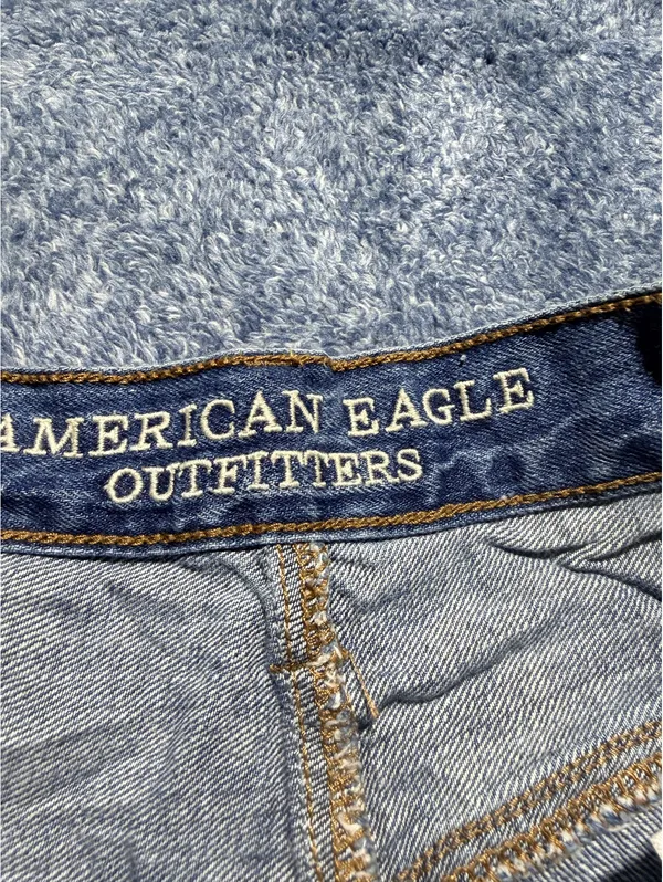 American Eagle Distressed High-Rise Festival Denim Shorts - Image 3