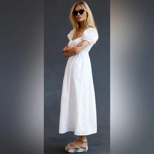 NEW Faithfull Squareneck Midi Dress XS - Image 4