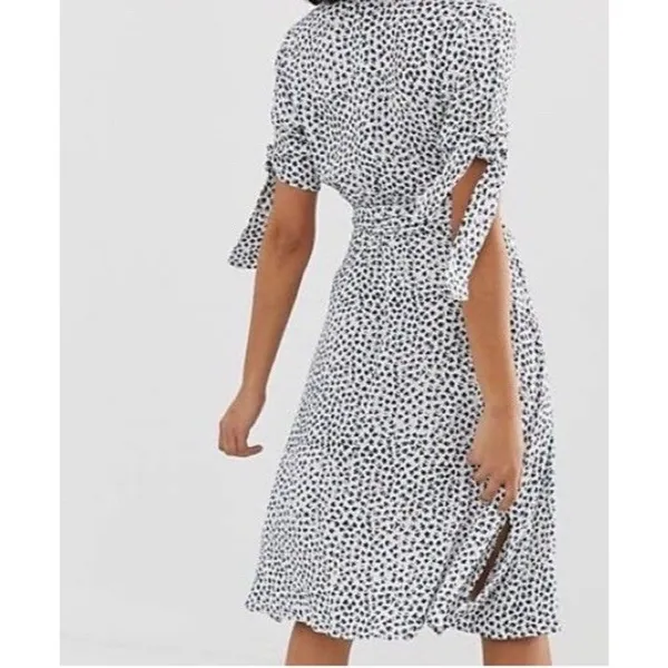 FAITHFULL THE BRAND Women's Blue Rae Casual Floral Print Nina Midi Dress Size 4 - Image 7
