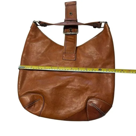 Y2K Michael Kors Buckle Hobo Shoulder Bag Cognac‎ Brown Slouchy Western Country - Image 8
