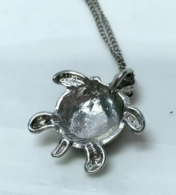 Sea Turtle Charm Necklace Silver - Image 5