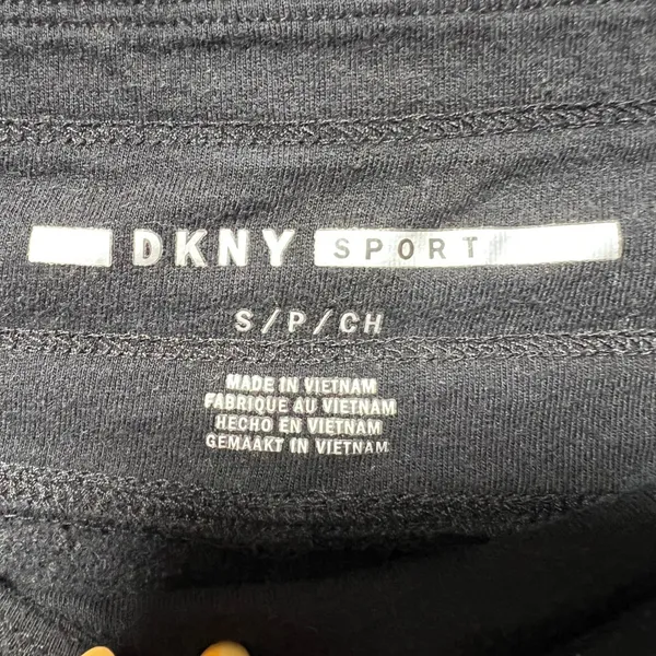DKNY‎ Sport Womens Black Fleece Joggers Logo Graphic Sweatpants Size Small - Image 6