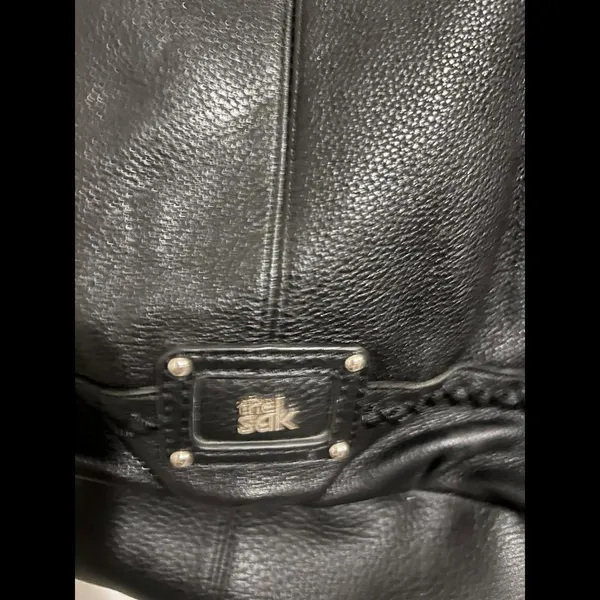 Stylish Black Leather Tote Bag by The Sak - Image 2