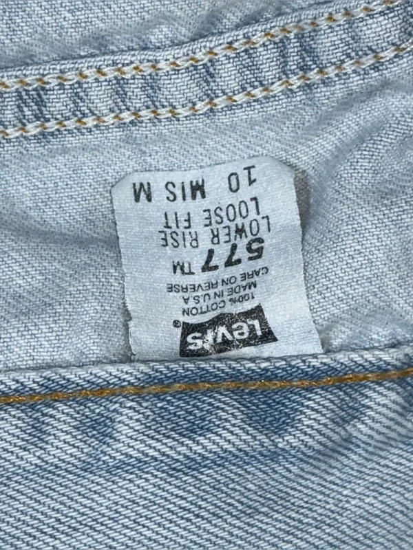 RARE Vintage Levi’s 577 Lower Rise Loose Fit Jeans Women’s 10 / 28 x 31 USA Made - Image 8