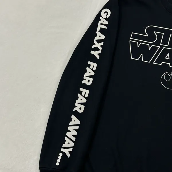 Star Wars Rebel Galaxy Graphic Logo Black Pullover Crewneck Sweatshirt Adult S - Image 3