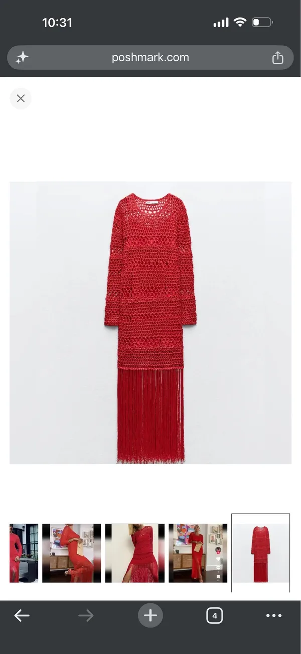 Zara Crochet & Fringe Maxi Dress — Size Medium | Blogger Favorite ❤️ - Image 3