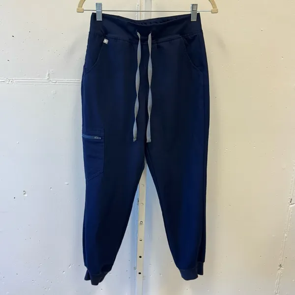 Figs Petite Zamora Jogger Scrub Pants™ Nurse Uniform Small Navy - Image 3