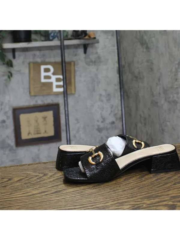 NWT Jones New York Womens Uniqua Block Heel Dress Sandals Black Crinkle 7.5M - Image 12