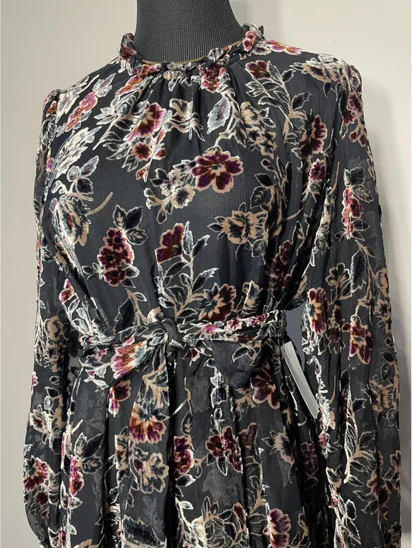 Julia Jordan New Floral Long-Sleeve Mini Dress Whimsigoth L - Image 4