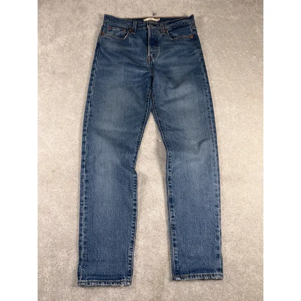 Levis Jeans Womens 26 blue Denim Wedgie Straight Button Fly Premium - Image 2
