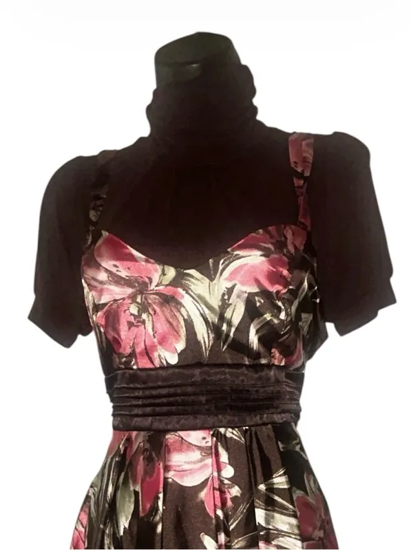 Vintage one clothing Chocolate Brown Turtleneck Short Sleeve Top - Image 9