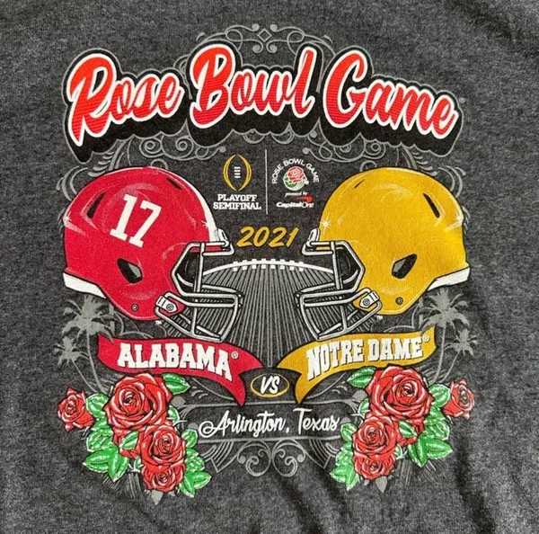 Rose Bowl Long Sleeve Shirt - Alabama and Notre Dame - Image 2