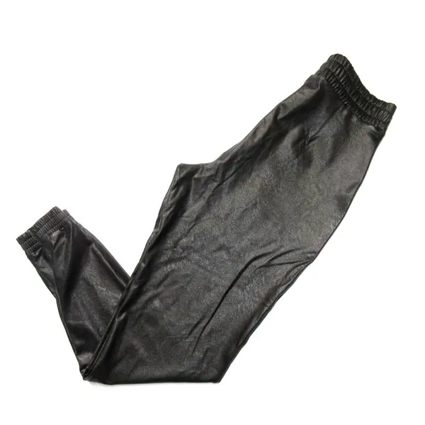 NWT Spanx Leather Like Jogger in Noir Black Faux Vegan Pull-on Pants 2X - Image 8
