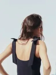 ZARA Black Bow Top Tank - Image 2