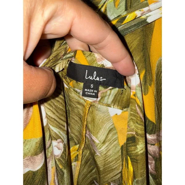 Lulus NWT Away 2 the Islands S Marigold Tropical Wrap Maxi Skirt Resort Vacation - Image 6