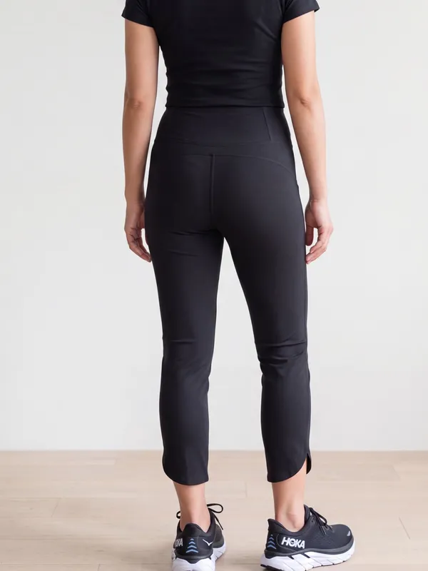 Authentic Athleta Venice Pintuck Ankle Pants in a classic black colorway - Image 2
