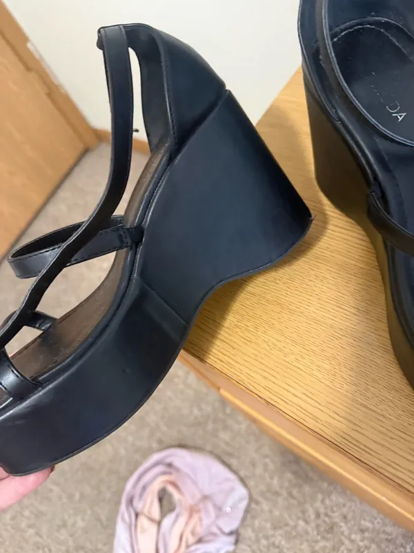 Black Wedges Size 7.5 - Image 2