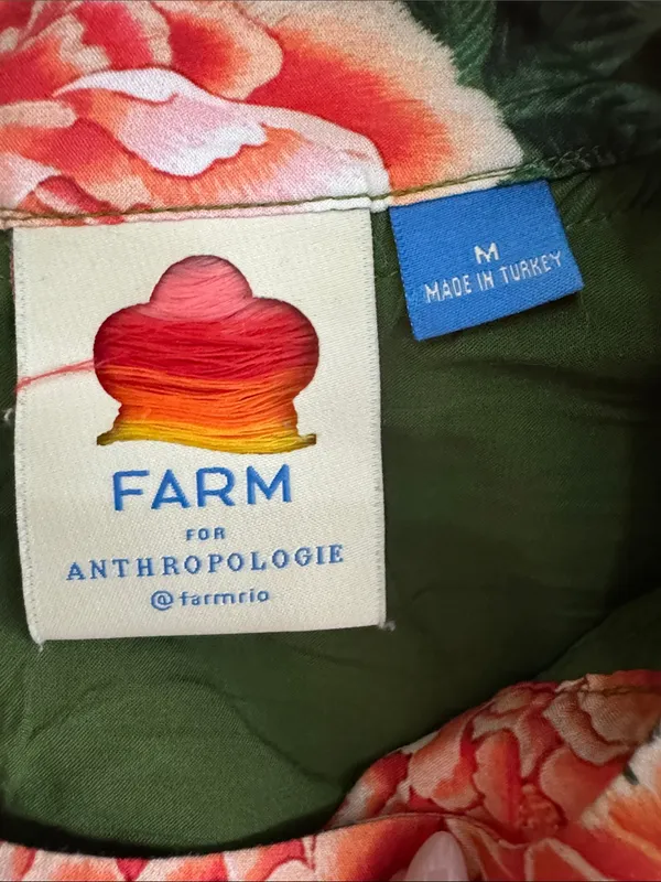 Farm Rio by Antropologie Floral Print Elinor Tunic Dress Size Medium - Image 13