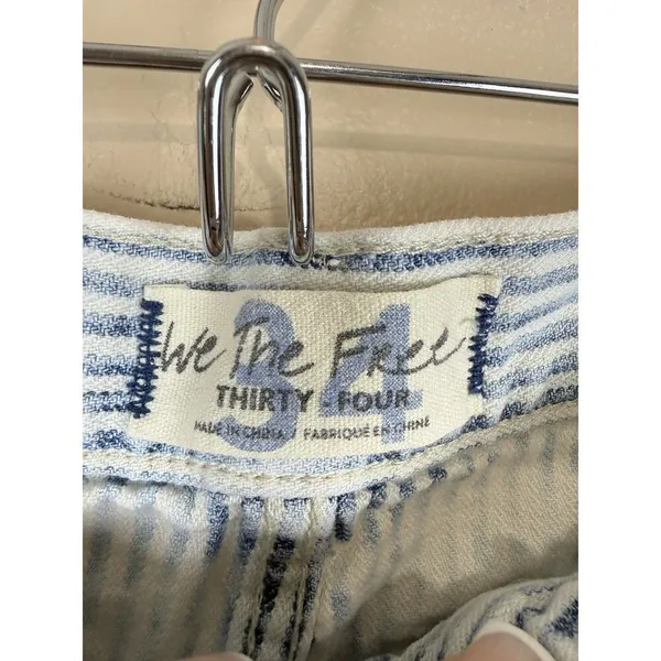 We the Free People Size 34 Jean Shorts Distressed Button-Fly Frayed Hems Hi-Rise - Image 7