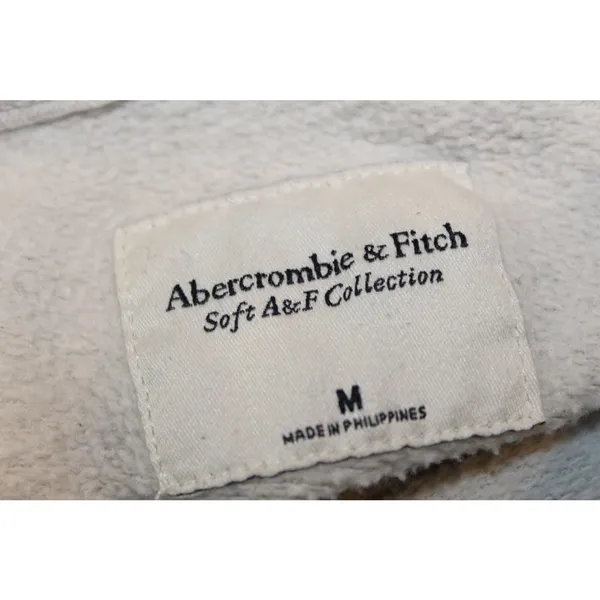 Abercrombie & Fitch Soft AF Gray Crewneck Long Sleeve Sweatshirt Top Size Medium - Image 3
