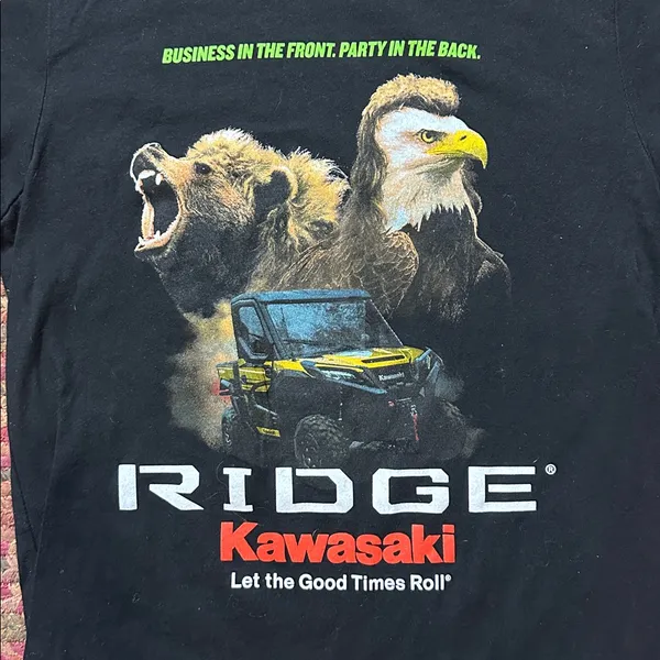 KAWASAKI RIDGE OFF ROAD EAGLE BEAR PROMO TEE limited Black - Image 3