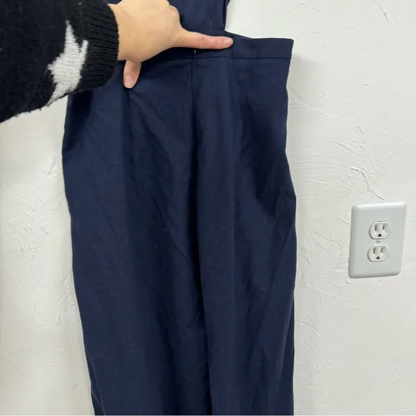Showpo Navy Blue Wide Leg Cropped Sleeveless Open Back Cropped Jumpsuit 4 - Image 8