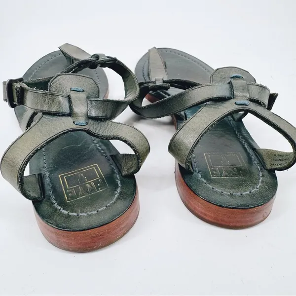 Frye Taylor Sandals‎ Leather Thong Blue/Green Women’s 8.5 Bohemian - Image 4