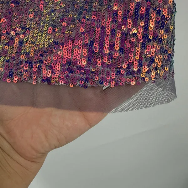 Intimately‎ Free People Purple Iridescent Sequin Mini Dress OB1078545 Womens M - Image 3