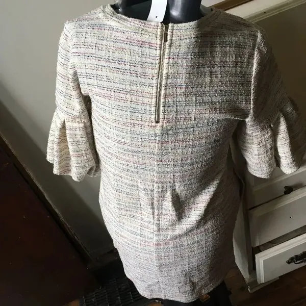 Ann Taylor Loft NWT striped bell sleeve S shift dress - Image 4