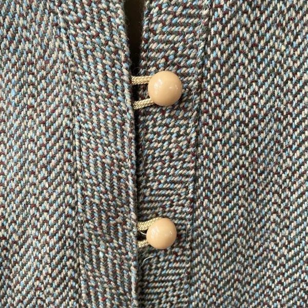 Vintage Judy’s Place Tweed Blazer Jacket Brown Blue M 10 - Image 4