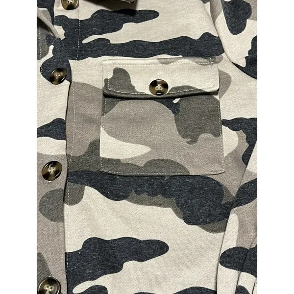 Camo Sweater Mystree Jacket S Button Outdoor Preppy Camping Western‎ Cowgirl - Image 7