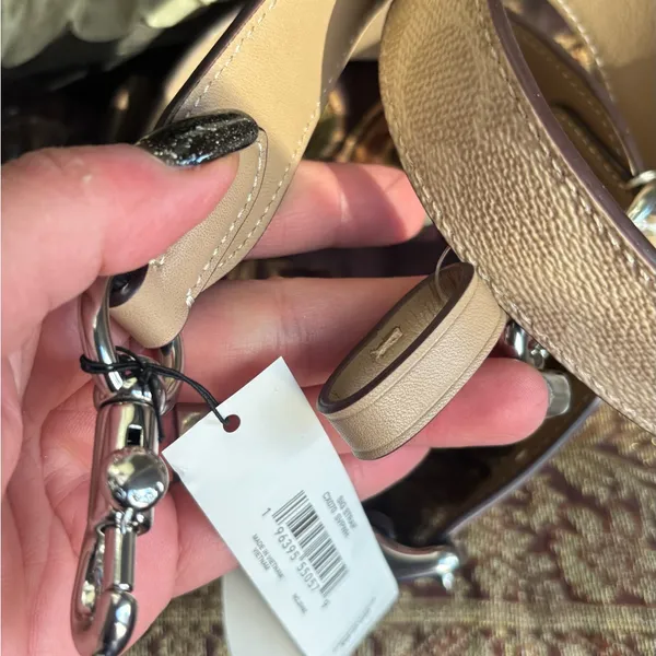 Authentic COACH REVERSIBLE Signature coated /smooth leather belt for any bag - Image 5