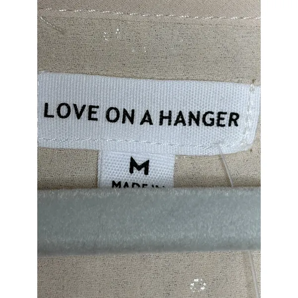 Love on a Hanger Silver Sequin Sleeveless Top Party Size M - Image 4