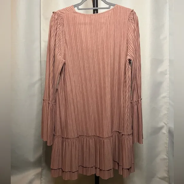Free People Can’t Help It Clay Pink Mini Dress Medium - Image 6