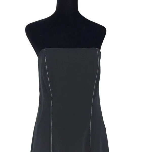 Free People Womens Strapless Paneled Tube Sheath Mini Dress‎ Black Medium - Image 2
