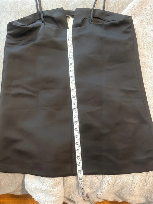 NWT H&M Divided Black Mini Dress with Rhinestone Bow Accent Size L - Image 6